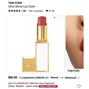 Tom Ford Lip Color Ultra Shine Lipstick, 159 Solaire, BNIB